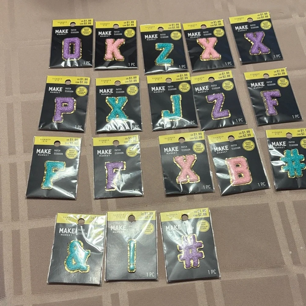 Colorful Letter alphabetical patches